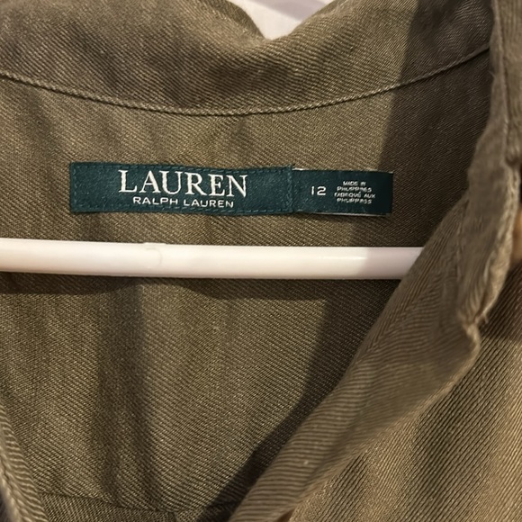 Lightly used Ralph lauren green romper size 12 - Picture 4 of 5